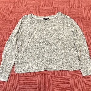 Eclipse Women's large Heathered Gray Long Sleeve Tee